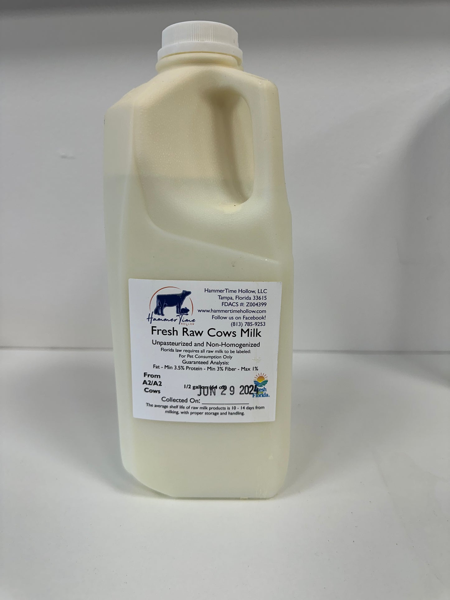 Half Gallon Raw Milk